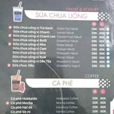 Thực đơn- Cafe Ding Tea - Lê Hoàn
