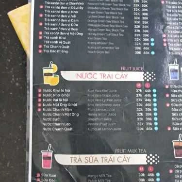 Thực đơn- Cafe Ding Tea - Lê Hoàn