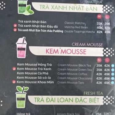 Thực đơn- Cafe Ding Tea - Lê Hoàn