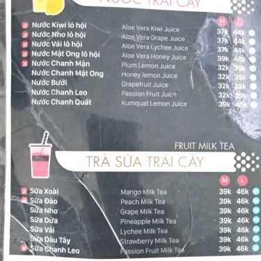 Thực đơn- Cafe Ding Tea - Lê Hoàn