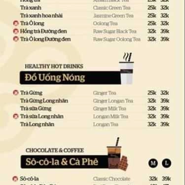 Thực đơn- Cafe Ding Tea - Trần Phú