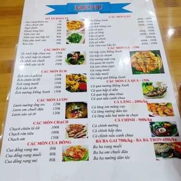Thực đơn- Nhà Hàng Đồng Xanh - Ẩm Thực Quê Hương