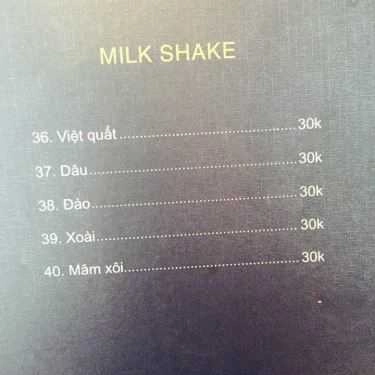 Thực đơn- Quán Ăn Alice Fastfood