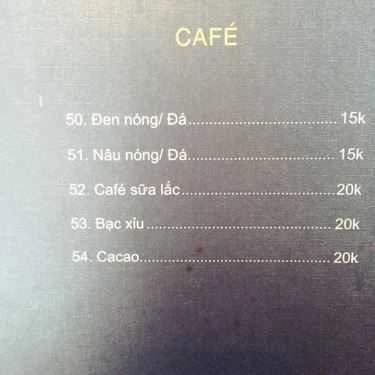 Thực đơn- Quán Ăn Alice Fastfood