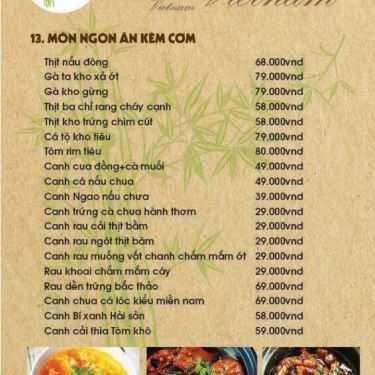 Thực đơn- Nhà Hàng Gánh Cô Ba 199+ - Món Ngon 3 Miền