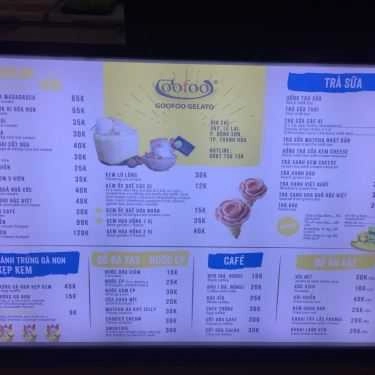 Thực đơn- Cafe Goofoo Gelato