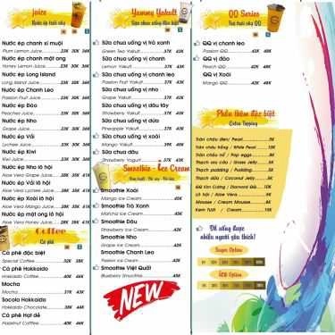 Thực đơn- Cafe Hăo Chá - Trà Sữa Đài Loan