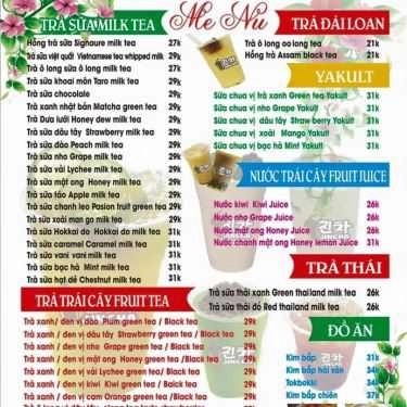 Thực đơn- Quán Ăn Jincha - Trà Sữa, Kimbap, Tokbokki - Hạc Thành