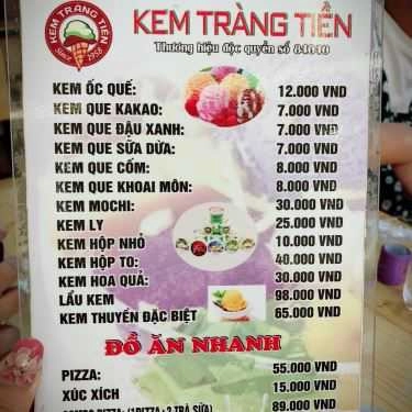 Thực đơn- Cafe Kem Tràng Tiền - Vincom Plaza
