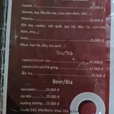 Thực đơn- Kiến Cafe