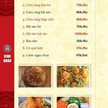 Thực đơn- Nhà Hàng Kiko - Lẩu & Nướng