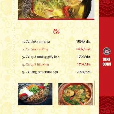 Thực đơn- Nhà Hàng Kiko - Lẩu & Nướng