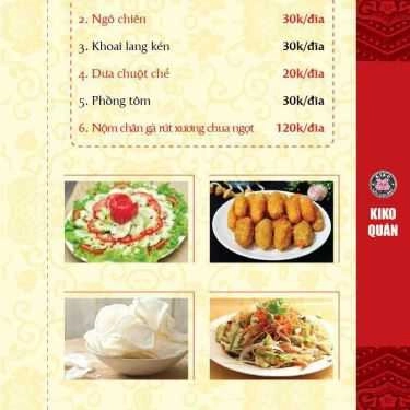 Thực đơn- Nhà Hàng Kiko - Lẩu & Nướng