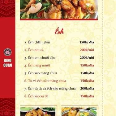 Thực đơn- Nhà Hàng Kiko - Lẩu & Nướng