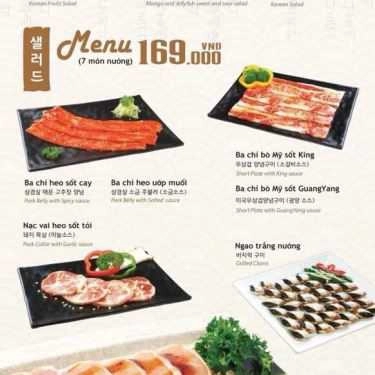 Thực đơn- Nhà Hàng King BBQ - Vincom Plaza