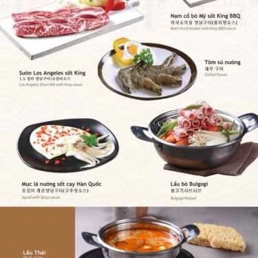 Thực đơn- Nhà Hàng King BBQ - Vincom Plaza