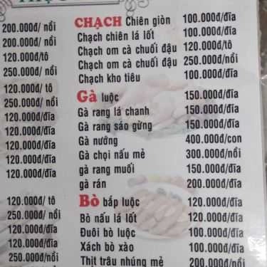 Thực đơn- Quán Ăn Lục Tâm - Lẩu & Các Món Nhậu
