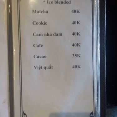Thực đơn- Milano Coffee
