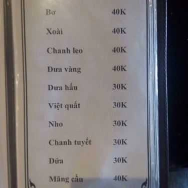 Thực đơn- Milano Coffee