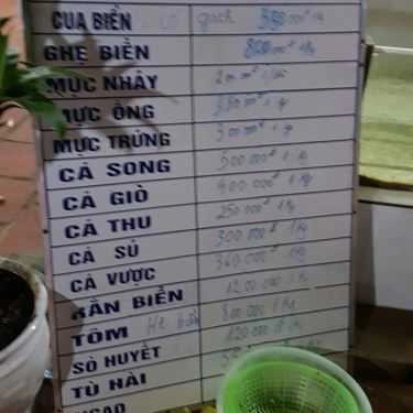 Thực đơn- Nhà Hàng Hải Sản Thắng Hương