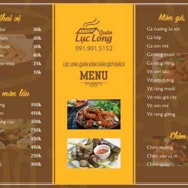 Thực đơn- Quán Ăn Lục Long Quán - Lẩu & Các Món Nhậu