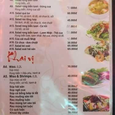 Thực đơn- Sao Biển - Nhà Hàng Nhật Bản & Hàn Quốc