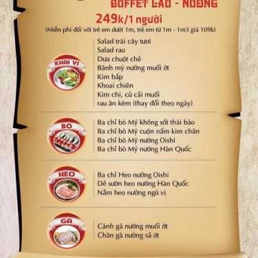 Thực đơn- Nhà Hàng Oishii BBQ - Lẩu Nướng Không Khói Nhật Hàn