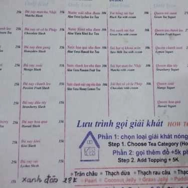 Thực đơn- Cafe Queen Tea