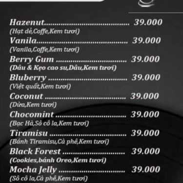 Thực đơn- Radio - Live Music Cafe