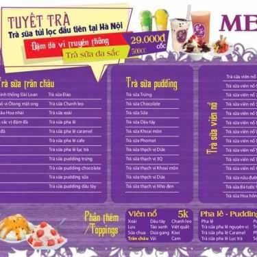 Thực đơn- Cafe Snow Tea - Kem Hoa Tuyết & Trà Sữa Đài Loan