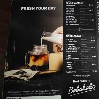 Thực đơn- Cafe Trà Sữa Bobapop - Trần Phú