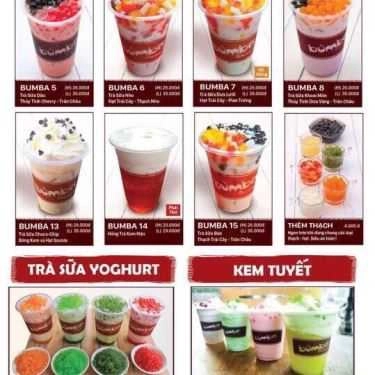 Thực đơn- Cafe Trà Sữa Bumba