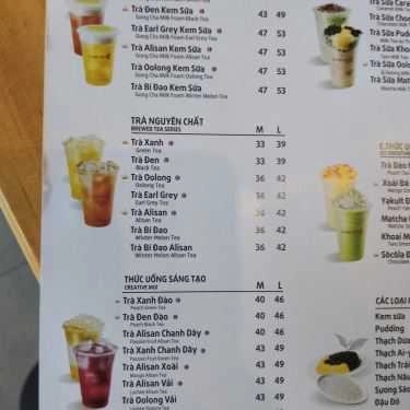 Thực đơn- Cafe Trà Sữa Gong Cha