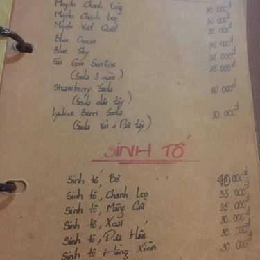 Thực đơn- Trầm Cafe