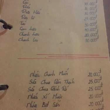 Thực đơn- Trầm Cafe