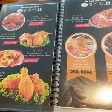 Thực đơn- Nhà Hàng Wang Chicken - Vua Gà Hàn Quốc