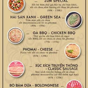 Thực đơn- Quán Ăn Pizza Zum