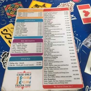 Thực đơn- 054 Cafe
