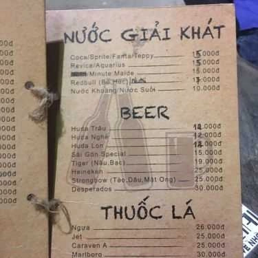 Thực đơn- 17 Cafe