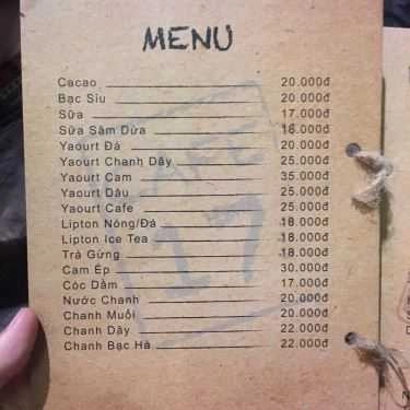Thực đơn- 17 Cafe