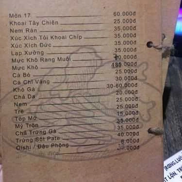 Thực đơn- 17 Cafe