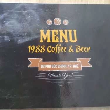 Thực đơn- Quán Nhậu 1988 Coffee & Beer