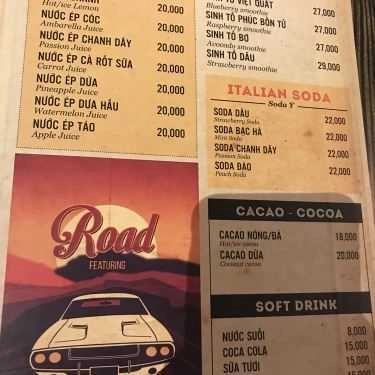 Thực đơn- 92 Cafe - Lê Huân