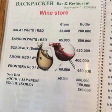 Thực đơn- Nhà Hàng Alez Boo - Backpacker Restaurant
