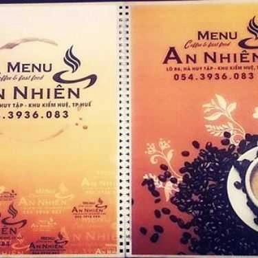 Thực đơn- An Nhiên - Cafe & Điểm Tâm Sáng