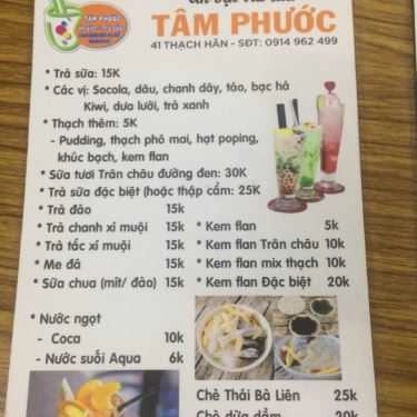 Thực đơn- Ăn Vặt & Trà Sữa Tâm Phước