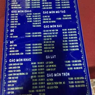 Thực đơn- Nhà Hàng Lẩu Cua Bà Chanh