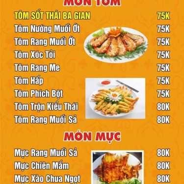 Thực đơn- Ba Gian - Nhà Hàng Đặc Sản