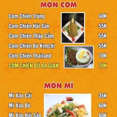 Thực đơn- Ba Gian - Nhà Hàng Đặc Sản
