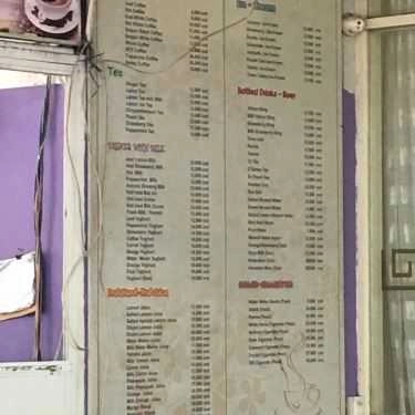 Thực đơn- Ban Mai Cafe - Lý Thường Kiệt